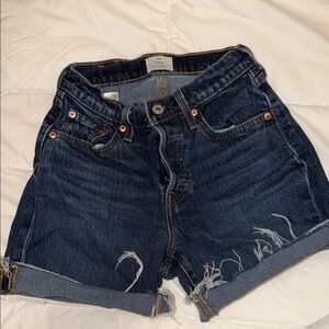 Levi's Dark Blue Jean Shorts